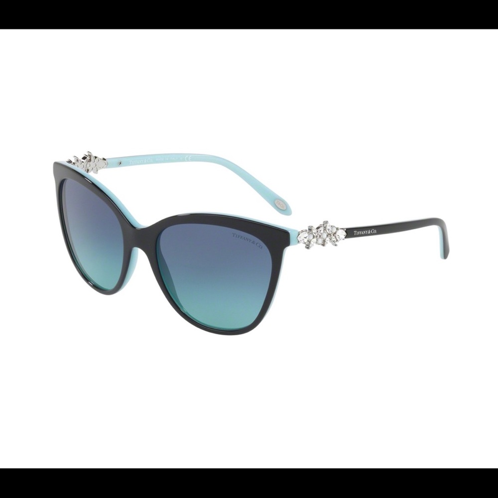 Authentic Tiffany Cat Eye Jeweled Sunglasses